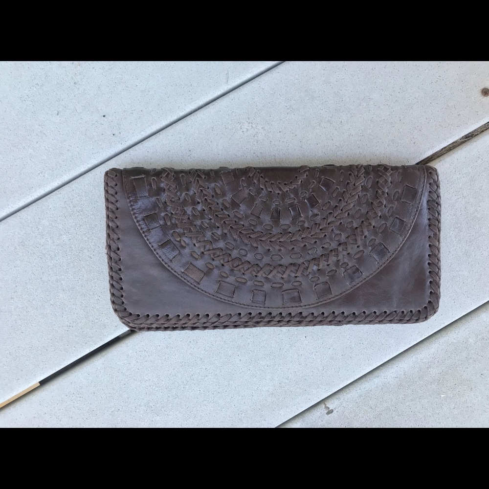Authentic leather wallet - like “Cleobella” Brown
